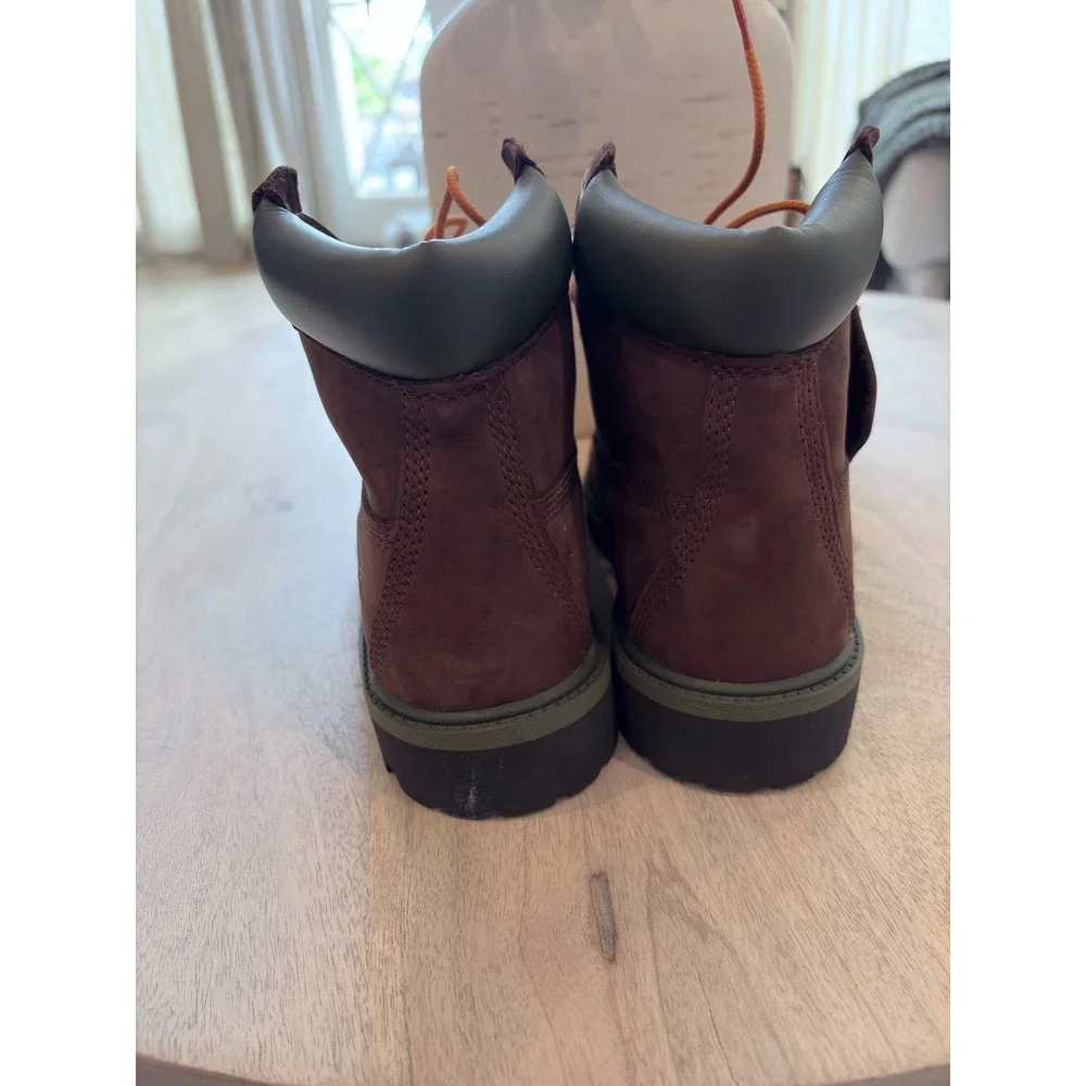 Timberland 6 Inch Waterproof Boot Boys 5.5 Brown NWT Nubuck Leather Gorpcore